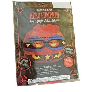 new create your own super hero pumkin fit 9-11" diam halloween fun